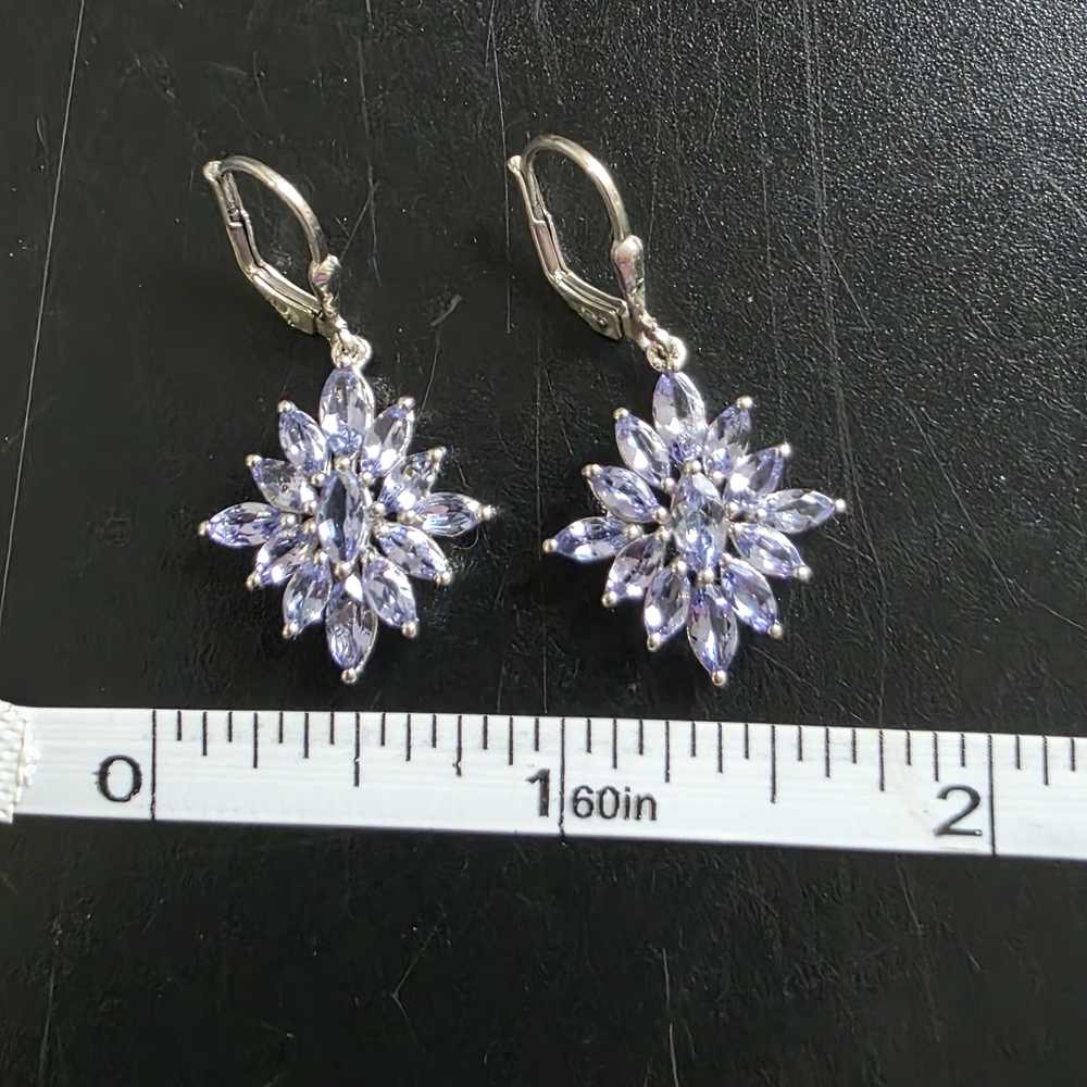 Elegant Silver and Tanzanite Jewelry Set - Picture 6 of 11